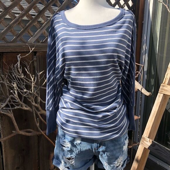 Catherine Malandrino Striped Crew Sweater - Picture 1 of 7